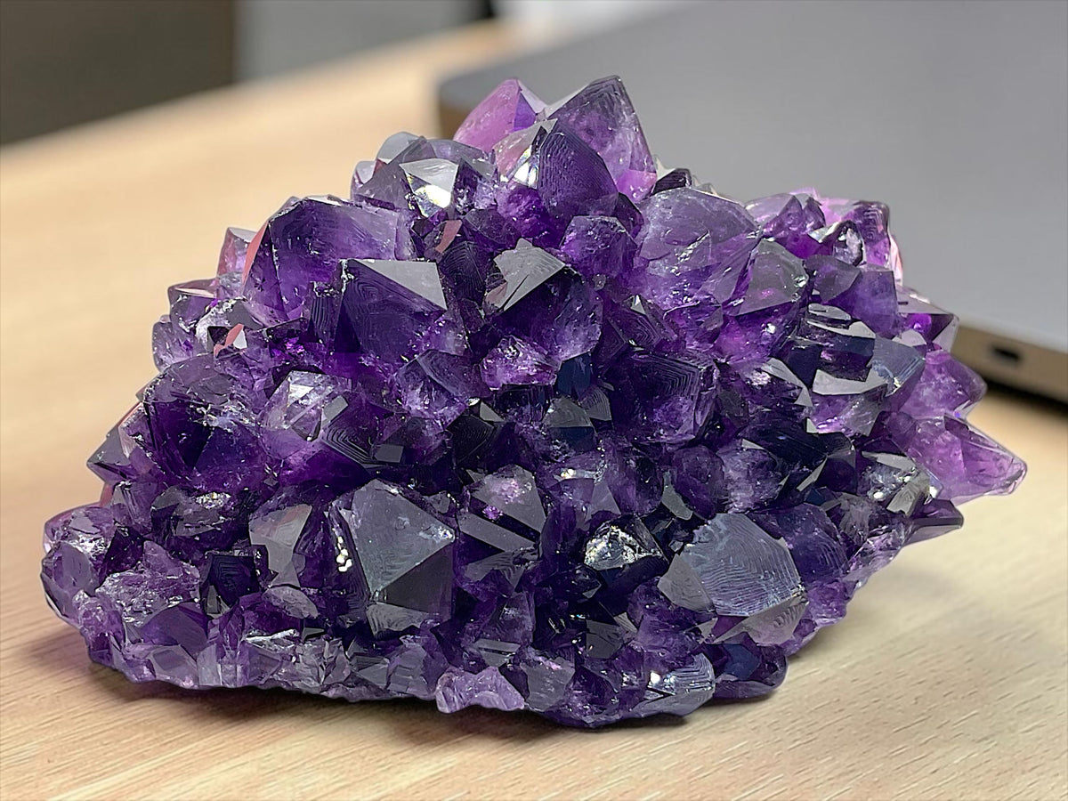 Uruguay Amethyst Kristallstufe mit stalaktitischem Achatkern – 463 g – 10 × 8 × 6 cm – AAA-Qualität – Sammlerstück – Unikat-Masterpiece 1719