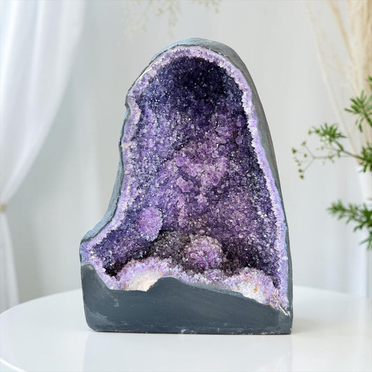 XXL Amethyst Druse AAA aus Brasilien – 36,6 kg – 30 × 26 × 44 cm – intensive violette Kristalle – Unikat Masterpiece 1472 – Sammlerstück