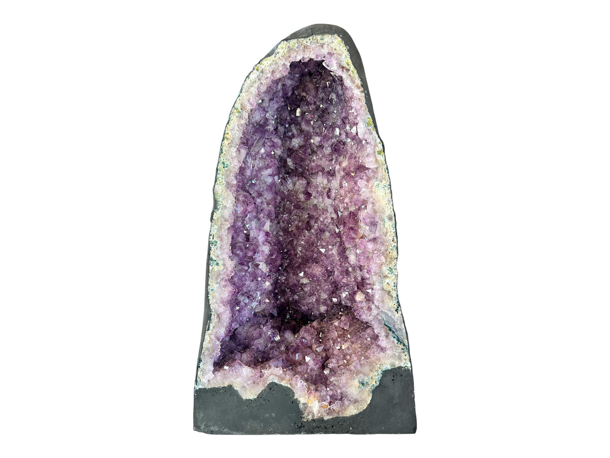 XXL Amethyst Druse AAA aus Brasilien – 39,8 kg – 29 × 24 × 57 cm – intensive violette Kristalle – Unikat Masterpiece 1472 – Sammlerstück