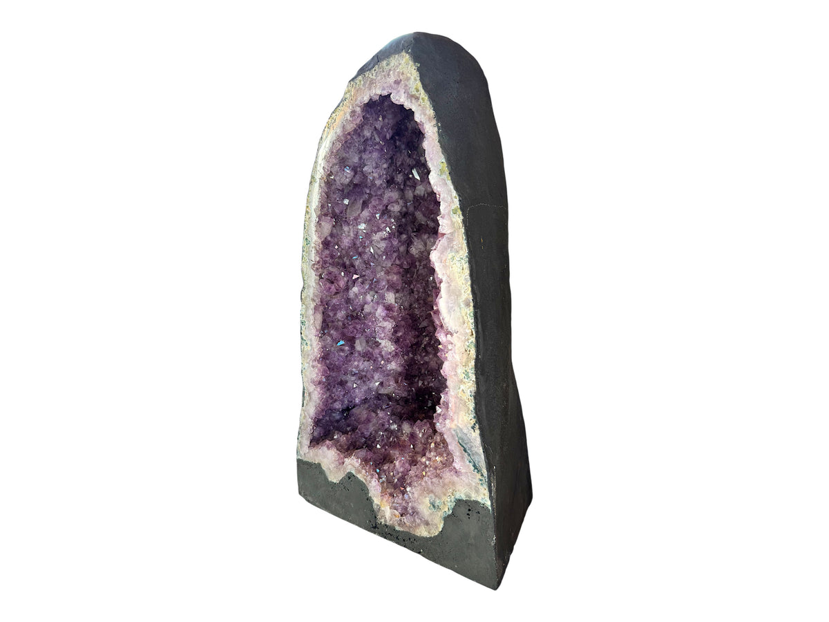 XXL Amethyst Druse AAA aus Brasilien – 39,8 kg – 29 × 24 × 57 cm – intensive violette Kristalle – Unikat Masterpiece 1472 – Sammlerstück