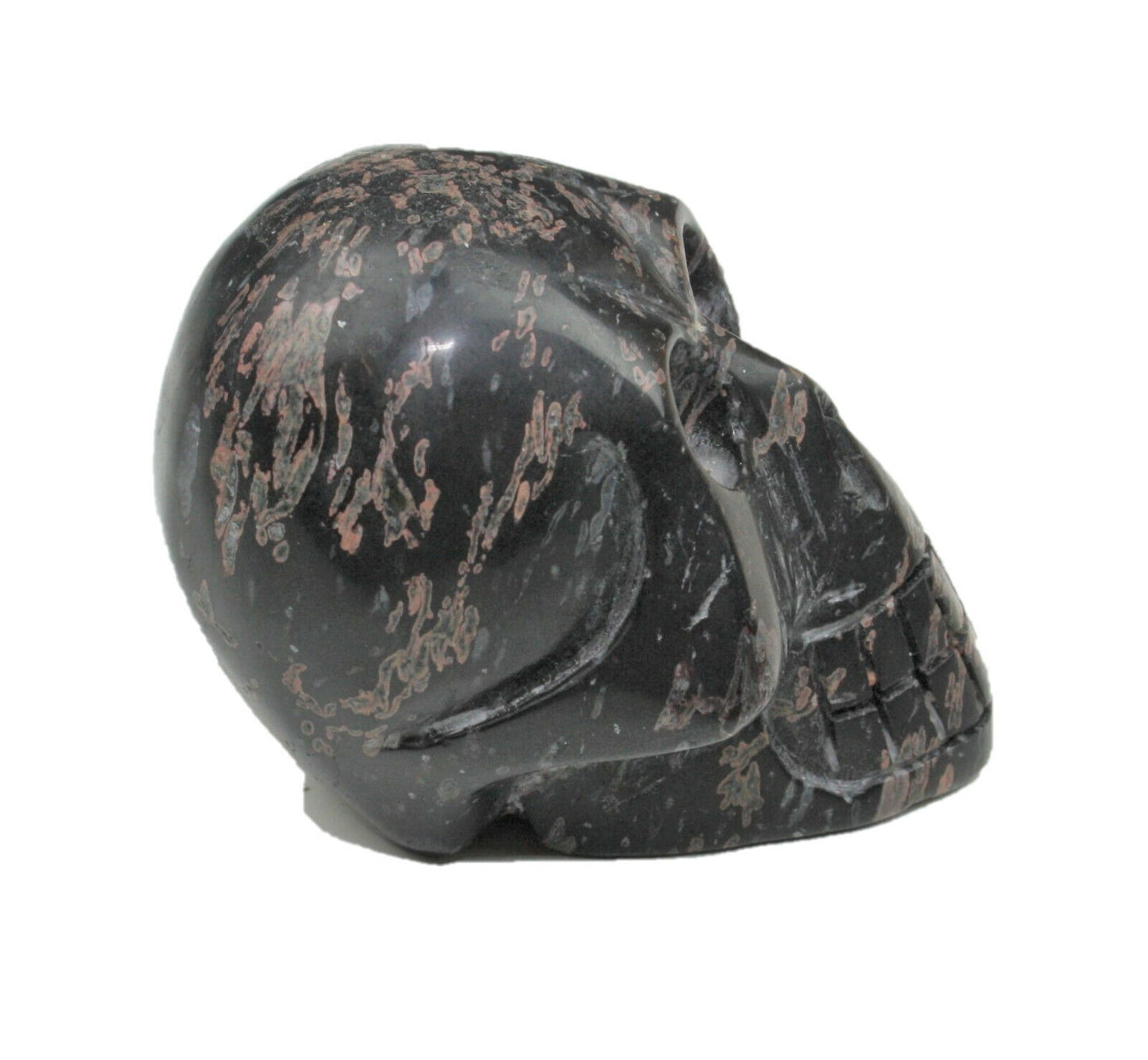 Schwarzer Jaspis Totenkopf poliert I 120 gr. I Skull I Edelstein I Heilstein