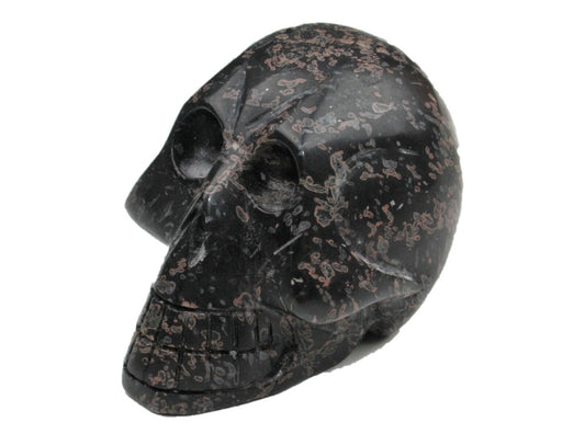 Schwarzer Jaspis Totenkopf poliert I 120 gr. I Skull I Edelstein I Heilstein
