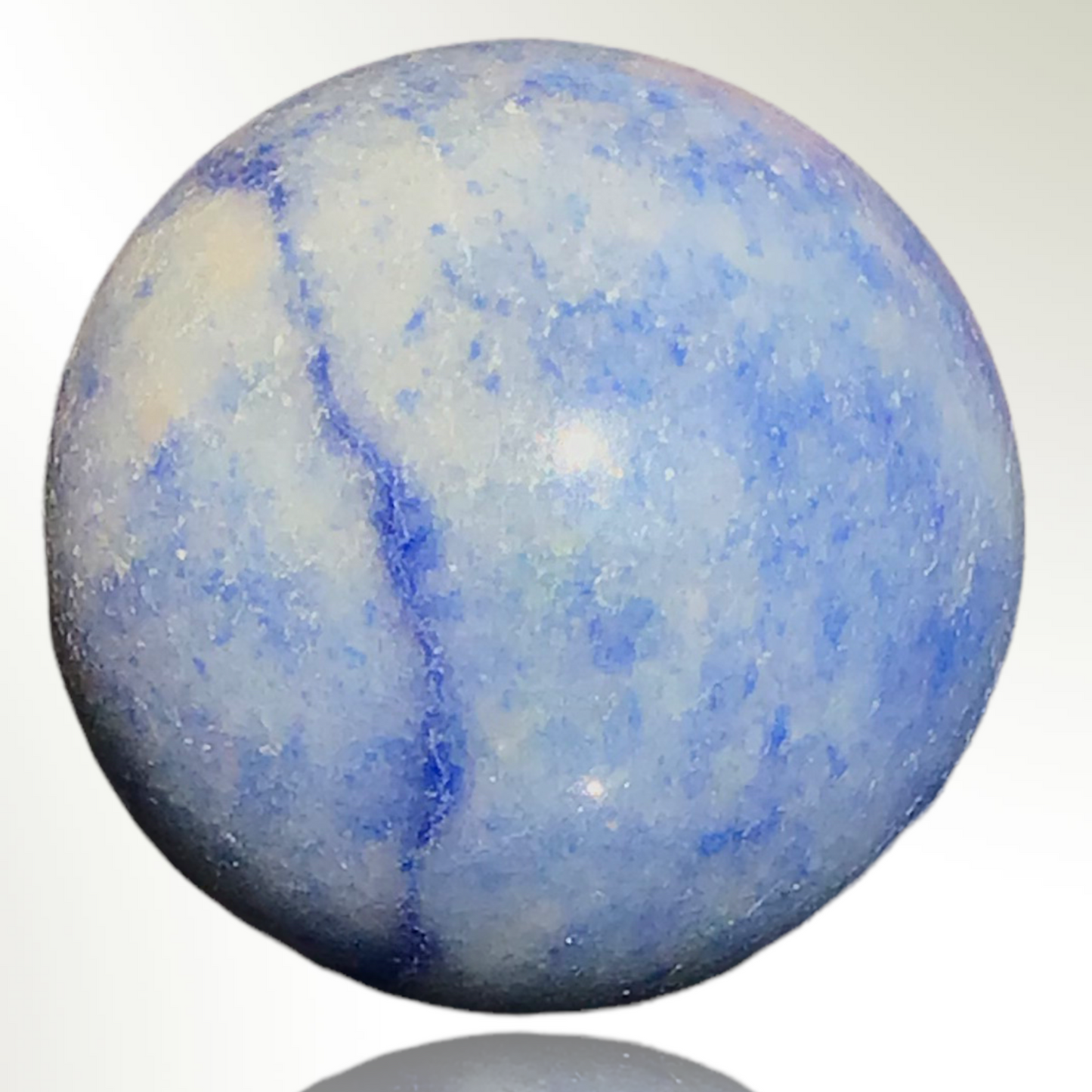 Blauer Aventurin Edelstein Kugel * 4 cm * Top Qualität mit Acrylständer