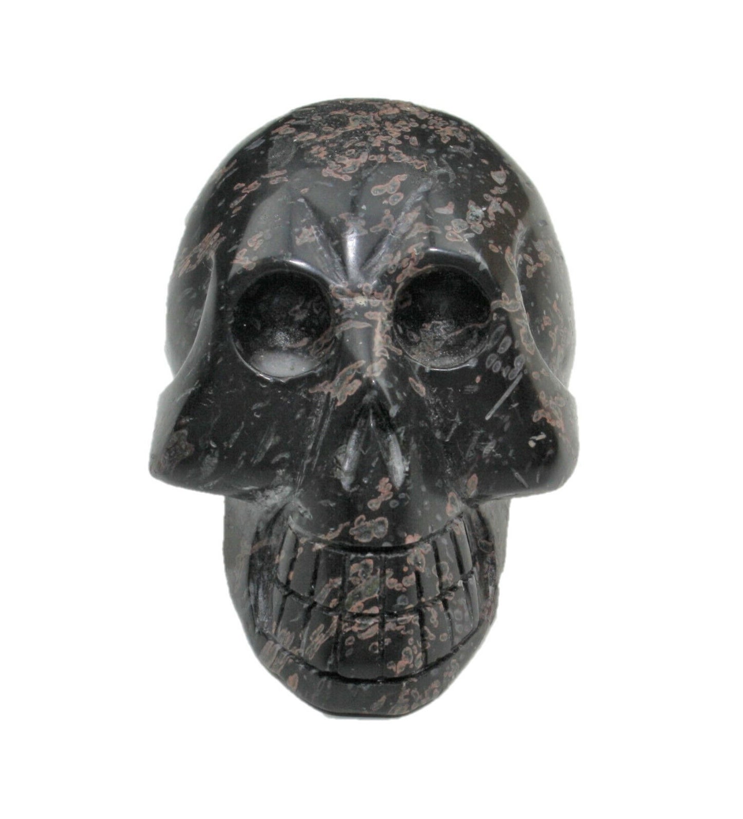 Schwarzer Jaspis Totenkopf poliert I 120 gr. I Skull I Edelstein I Heilstein