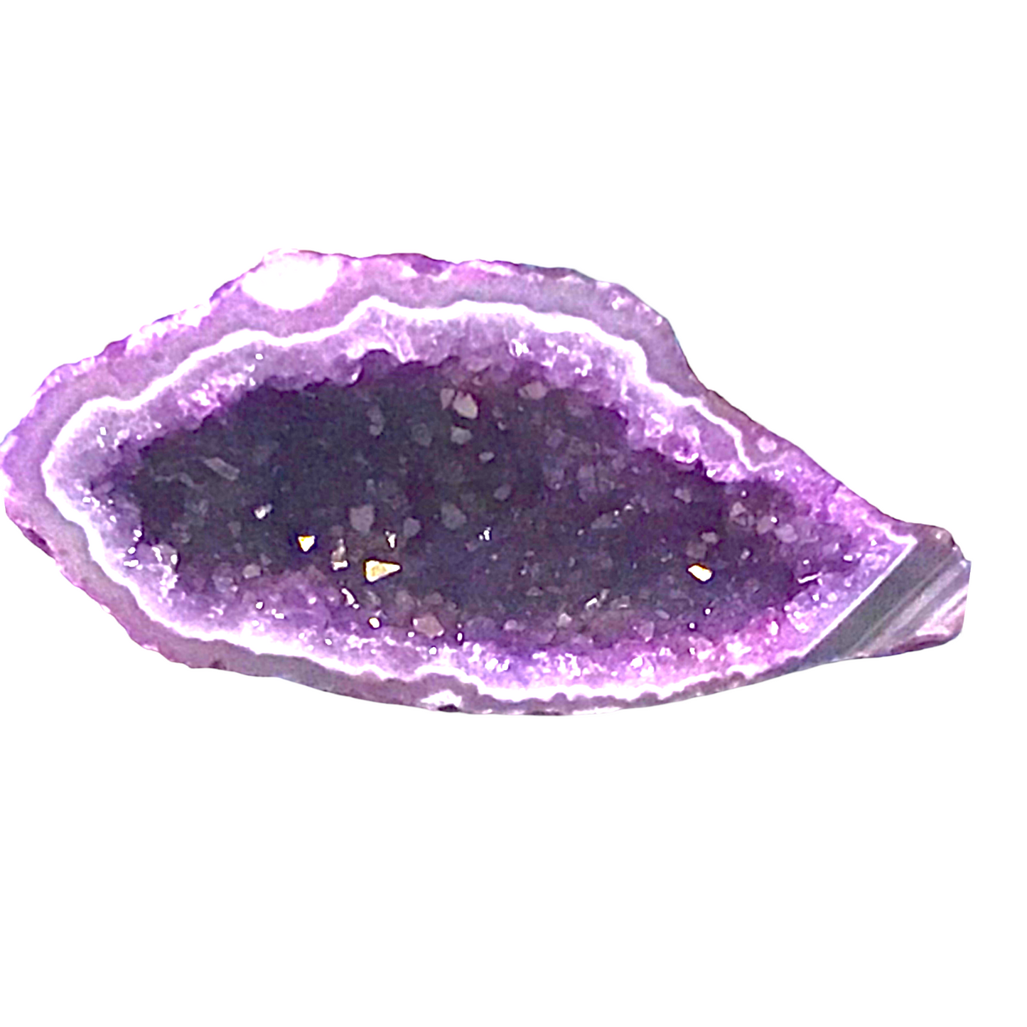 Gefärbte halbe Achat Geode | aufgeschnitten und poliert | A* Qualität |