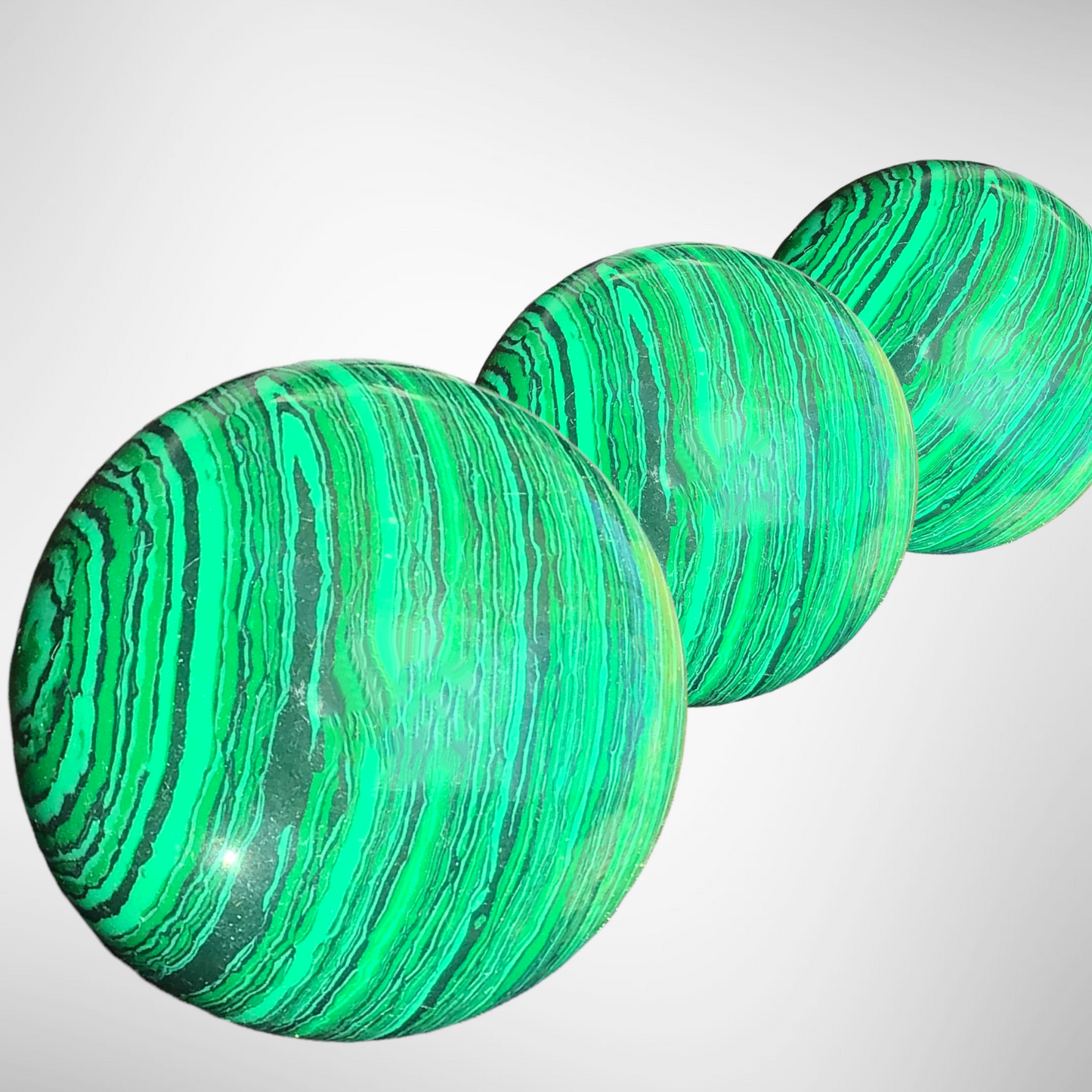 Malachitglas Edelstein Kugel * 4 cm * Top Qualität mit Acrylständer