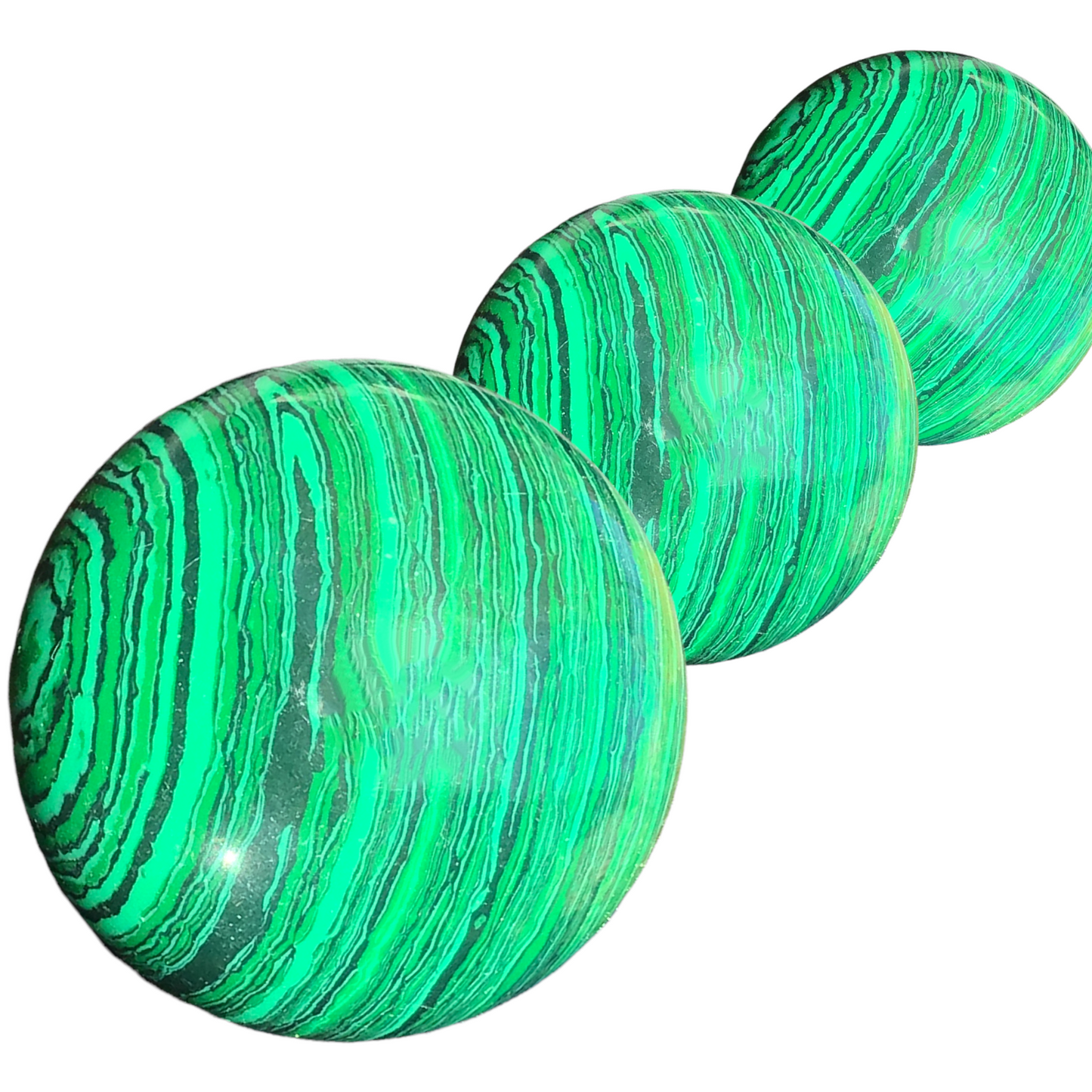 Malachitglas Edelstein Kugel * 4 cm * Top Qualität mit Acrylständer
