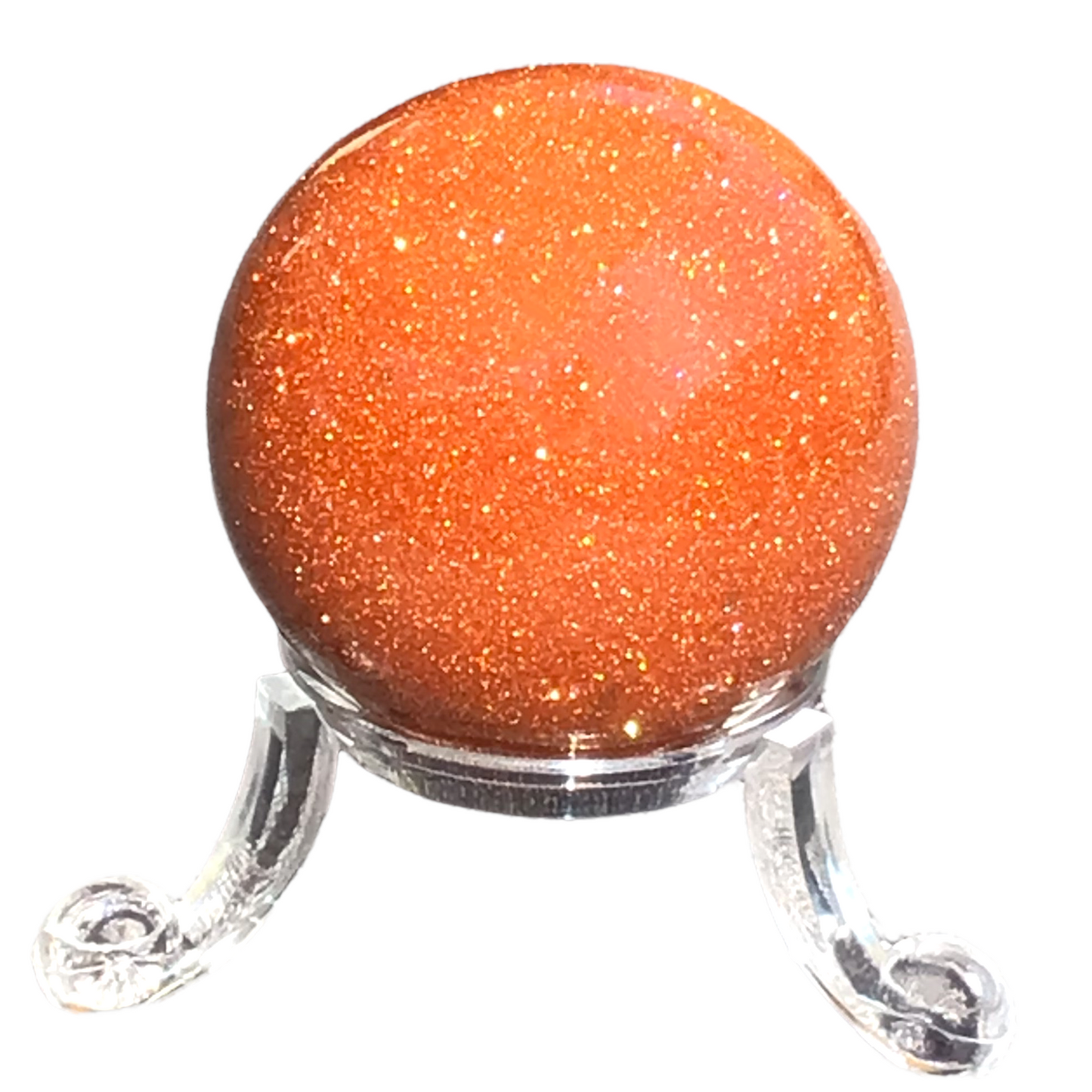 Premium Goldfluss Edelstein Kugel * 4 cm * Top Qualität mit Acrylständer