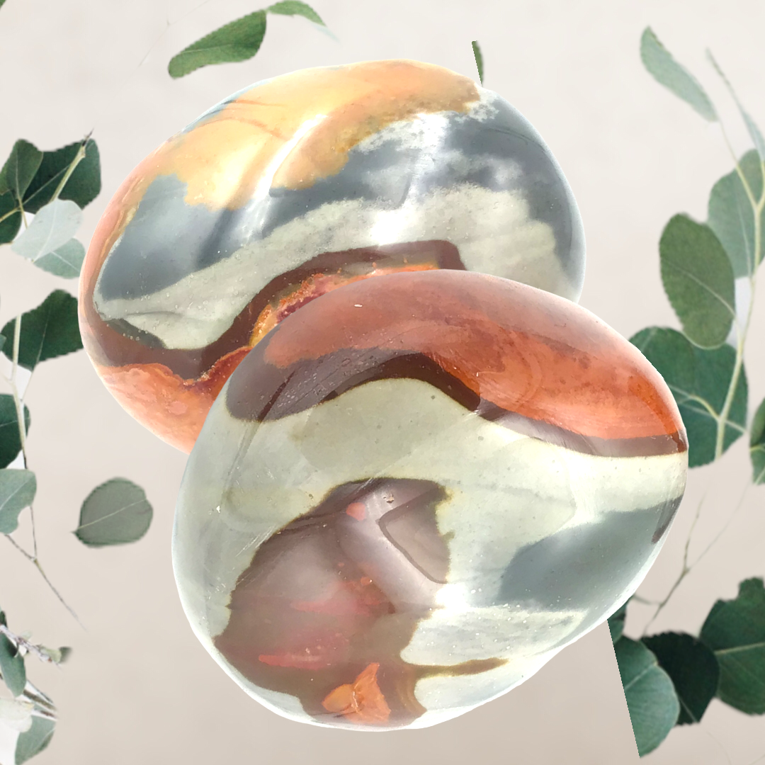 Exclusiver XXL Polychromjaspis Palmstein I Seifenstein | Edelstein I 120–220 Gramm I Madagaskar - Sale