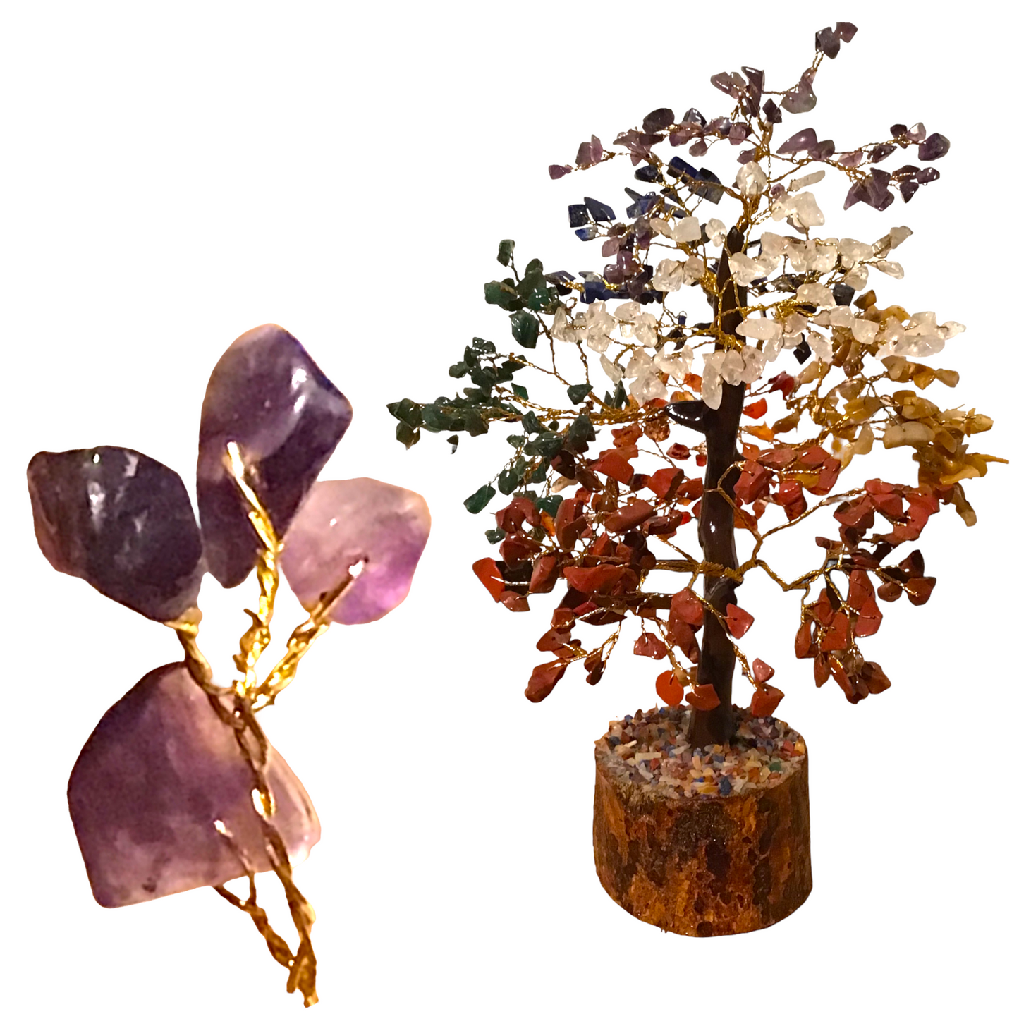 Sieben-Chakra Lebensbaum I Reichtumsbaum I 500 Steine I 30x20cm I 450-500 Gramm I Geschenkidee