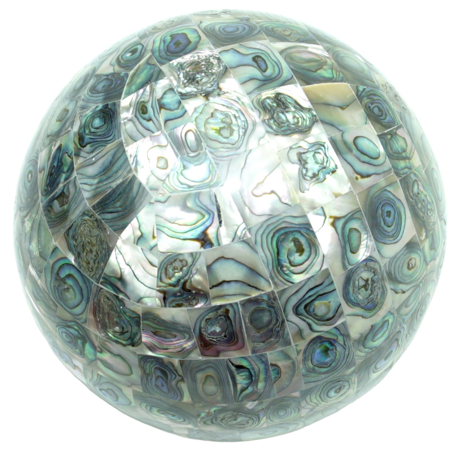 Mächtige traumhafte Abalone-Muschel Kugel 13 cm I Handarbeit I Einzelstück I Museumsstück I UNIKAT