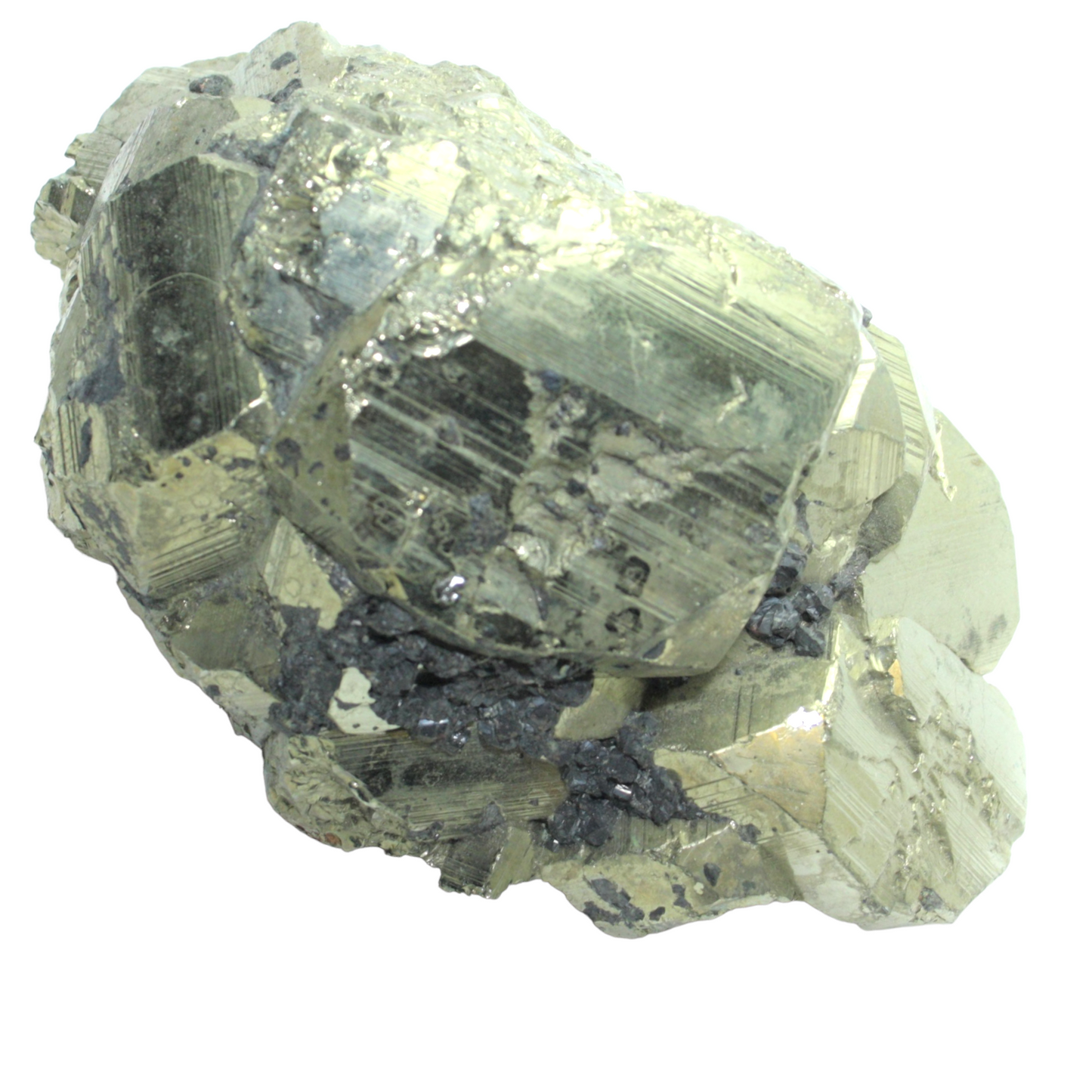 XXL Pyrit Kristall Stufe 3600gr. Unikat Heilstein Cluster Peru