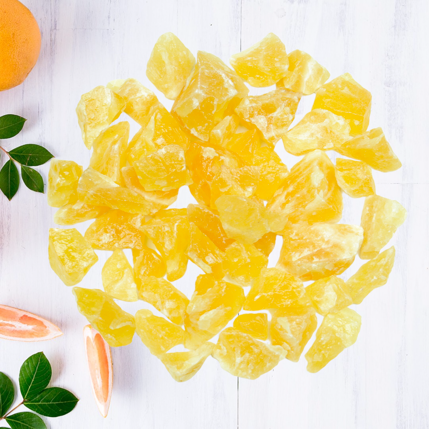 Orangencalcit - ENERGIESTEIN- Edelstein Chips für Feengarten, Dekoration oder Brunnen